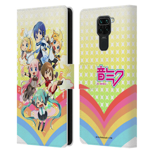 Hatsune Miku Virtual Singers Rainbow Leather Book Wallet Case Cover For Xiaomi Redmi Note 9 / Redmi 10X 4G