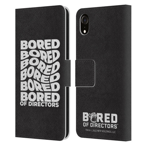 Bored of Directors Graphics Bored Leather Book Wallet Case Cover For Apple iPhone XR