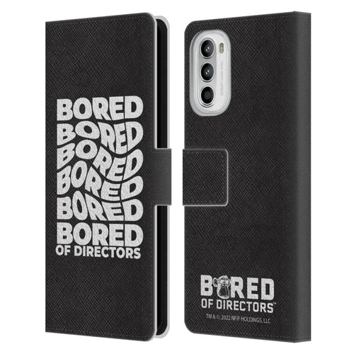 Bored of Directors Graphics Bored Leather Book Wallet Case Cover For Motorola Moto G52