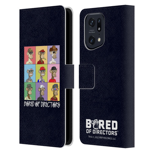Bored of Directors Graphics Group Leather Book Wallet Case Cover For OPPO Find X5 Pro