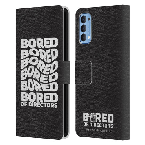 Bored of Directors Graphics Bored Leather Book Wallet Case Cover For OPPO Reno 4 5G