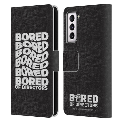 Bored of Directors Graphics Bored Leather Book Wallet Case Cover For Samsung Galaxy S21 5G