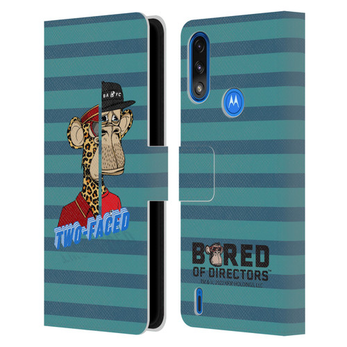 Bored of Directors Key Art Two-Faced Leather Book Wallet Case Cover For Motorola Moto E7 Power / Moto E7i Power