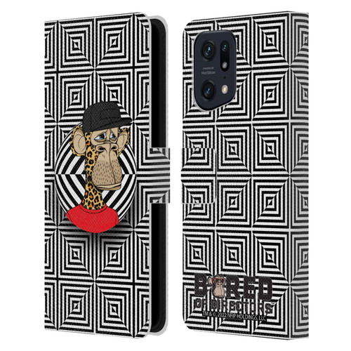 Bored of Directors Key Art APE #3179 Pattern Leather Book Wallet Case Cover For OPPO Find X5