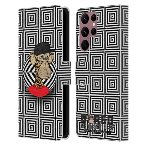 Bored of Directors Key Art APE #3179 Pattern Leather Book Wallet Case Cover For Samsung Galaxy S22 Ultra 5G