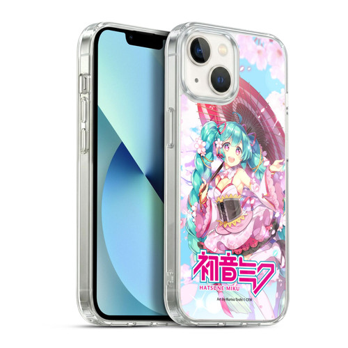 Hatsune Miku Graphics Sakura Soft Gel Case for Apple iPhone 13