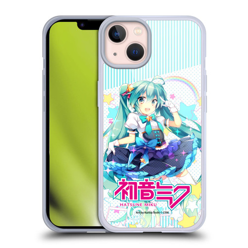 Hatsune Miku Graphics Stars And Rainbow Soft Gel Case for Apple iPhone 13