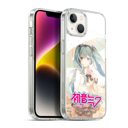 Hatsune Miku Graphics Rain Soft Gel Case for Apple iPhone 14 Plus & MagSafe