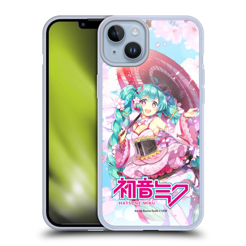 Hatsune Miku Graphics Sakura Soft Gel Case for Apple iPhone 14 Plus