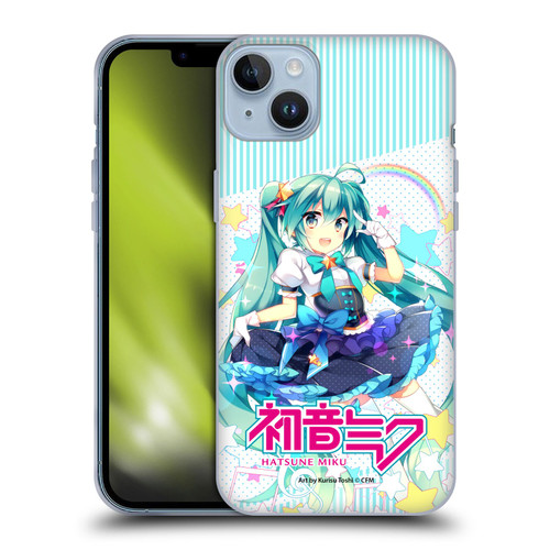 Hatsune Miku Graphics Stars And Rainbow Soft Gel Case for Apple iPhone 14 Plus