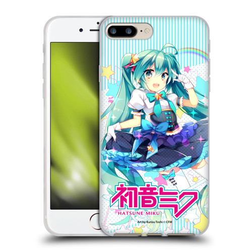 Hatsune Miku Graphics Stars And Rainbow Soft Gel Case for Apple iPhone 7 Plus / iPhone 8 Plus