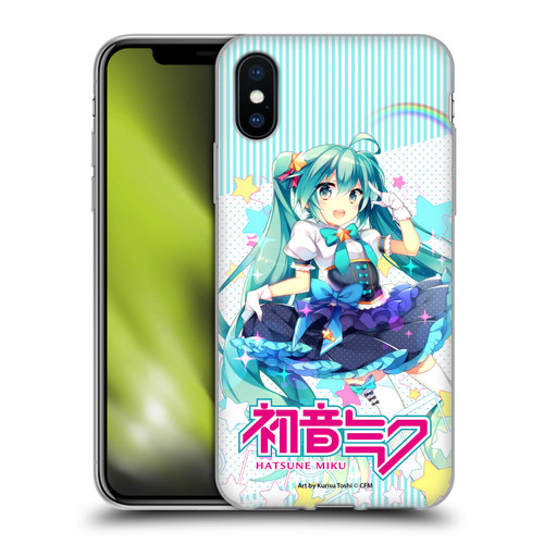 Hatsune Miku Graphics Stars And Rainbow Soft Gel Case for Apple iPhone X / iPhone XS