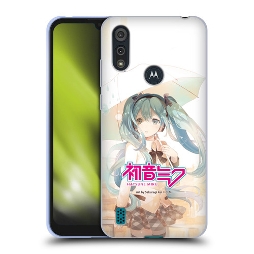 Hatsune Miku Graphics Rain Soft Gel Case for Motorola Moto E6s (2020)