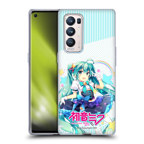 Hatsune Miku Graphics Stars And Rainbow Soft Gel Case for OPPO Find X3 Neo / Reno5 Pro+ 5G