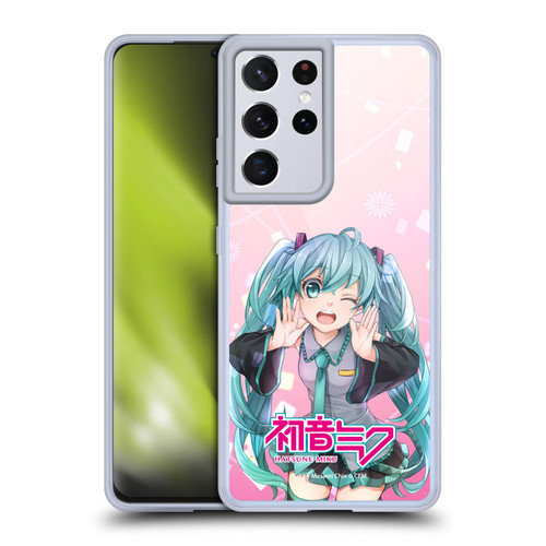 Hatsune Miku Graphics Wink Soft Gel Case for Samsung Galaxy S21 Ultra 5G & MagSafe