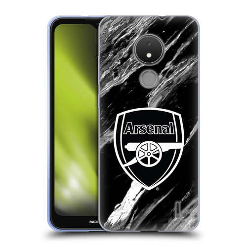 Arsenal FC Crest Patterns Marble Soft Gel Case for Nokia C21