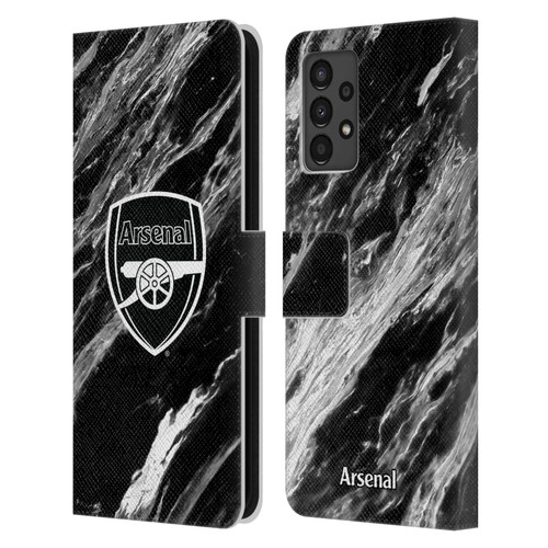 Arsenal FC Crest Patterns Marble Leather Book Wallet Case Cover For Samsung Galaxy A13 (2022)