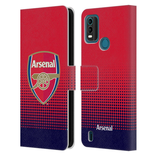 Arsenal FC Crest 2 Fade Leather Book Wallet Case Cover For Nokia G11 Plus