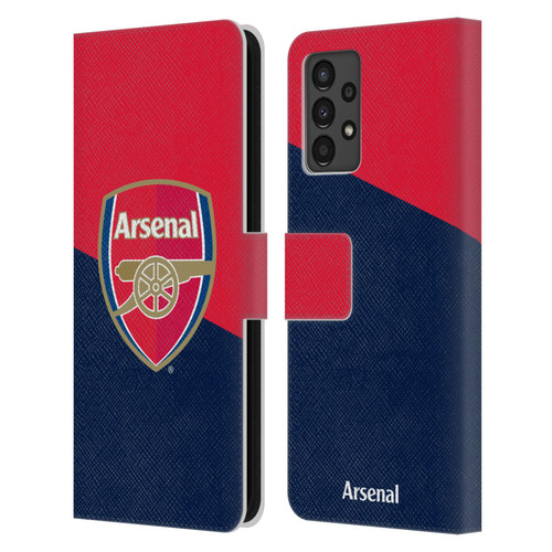 Arsenal FC Crest 2 Red & Blue Logo Leather Book Wallet Case Cover For Samsung Galaxy A13 (2022)