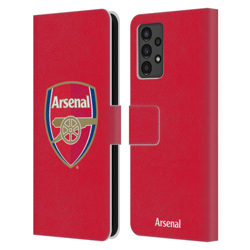 Arsenal FC Crest 2 Full Colour Red Leather Book Wallet Case Cover For Samsung Galaxy A13 (2022)