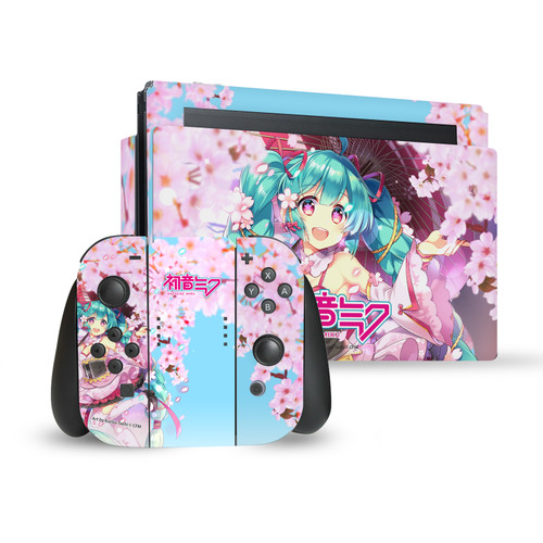 Hatsune Miku Graphics Sakura Vinyl Sticker Skin Decal Cover for Nintendo Switch Bundle