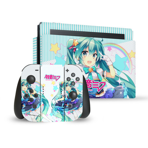 Hatsune Miku Graphics Stars And Rainbow Vinyl Sticker Skin Decal Cover for Nintendo Switch Bundle