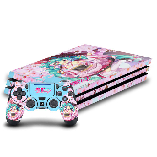 Hatsune Miku Graphics Sakura Vinyl Sticker Skin Decal Cover for Sony PS4 Pro Bundle