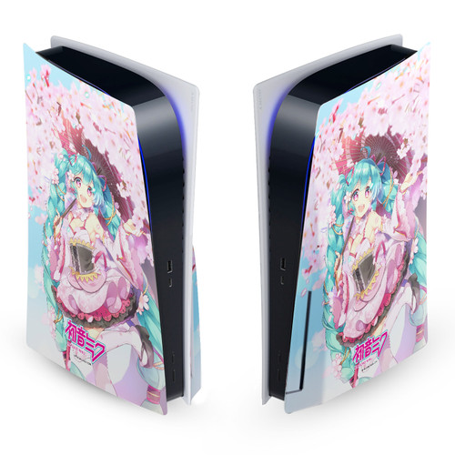 Hatsune Miku Graphics Sakura Vinyl Sticker Skin Decal Cover for Sony PS5 Disc Edition Console