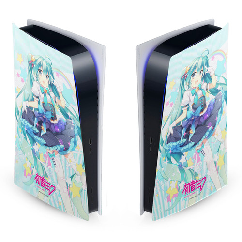 Hatsune Miku Graphics Stars And Rainbow Vinyl Sticker Skin Decal Cover for Sony PS5 Digital Edition Console