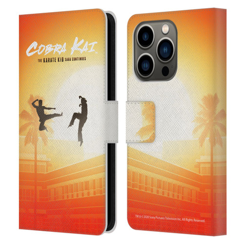 Cobra Kai Graphics Karate Kid Saga Leather Book Wallet Case Cover For Apple iPhone 14 Pro