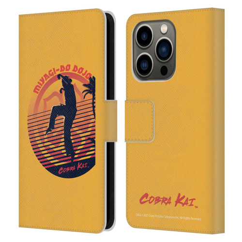 Cobra Kai Key Art Miyagi Do Logo Leather Book Wallet Case Cover For Apple iPhone 14 Pro