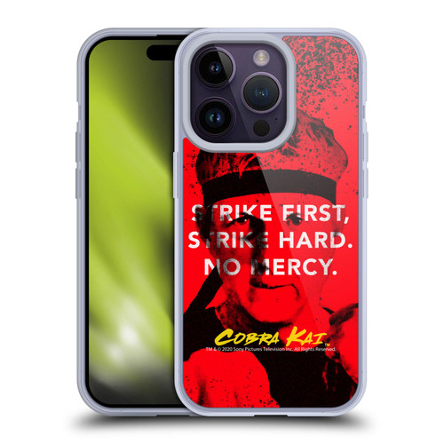 Cobra Kai Composed Art John Lawrence Strike Soft Gel Case for Apple iPhone 14 Pro