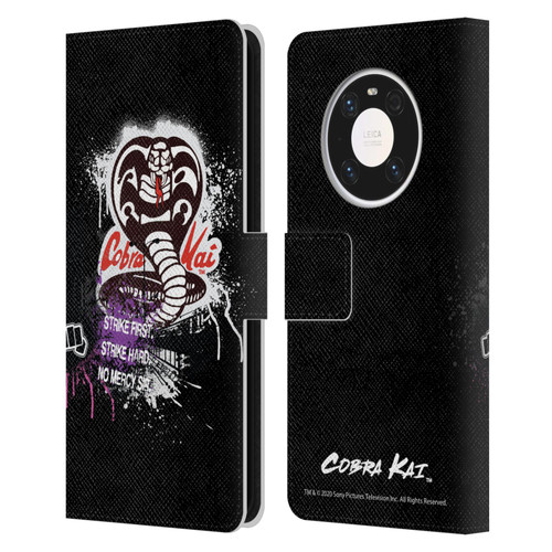 Cobra Kai Composed Art No Mercy Logo Leather Book Wallet Case Cover For Huawei Mate 40 Pro 5G