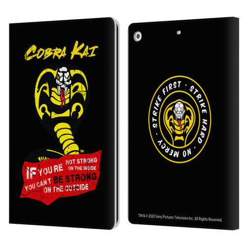Cobra Kai Composed Art Be Strong Logo Leather Book Wallet Case Cover For Apple iPad 10.2 2019/2020/2021