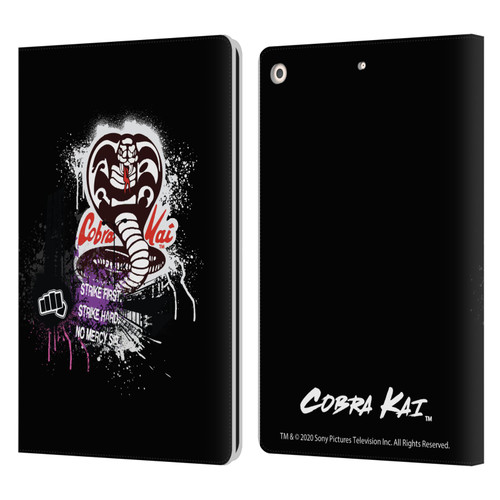 Cobra Kai Composed Art No Mercy Logo Leather Book Wallet Case Cover For Apple iPad 10.2 2019/2020/2021
