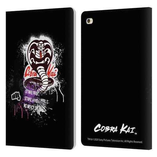 Cobra Kai Composed Art No Mercy Logo Leather Book Wallet Case Cover For Apple iPad mini 4