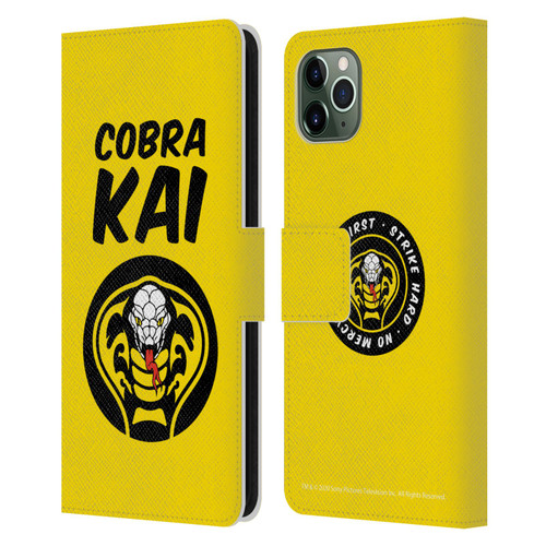 Cobra Kai Composed Art Logo 2 Leather Book Wallet Case Cover For Apple iPhone 11 Pro Max