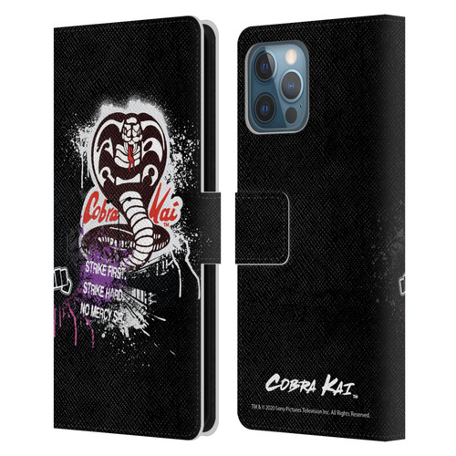 Cobra Kai Composed Art No Mercy Logo Leather Book Wallet Case Cover For Apple iPhone 12 Pro Max