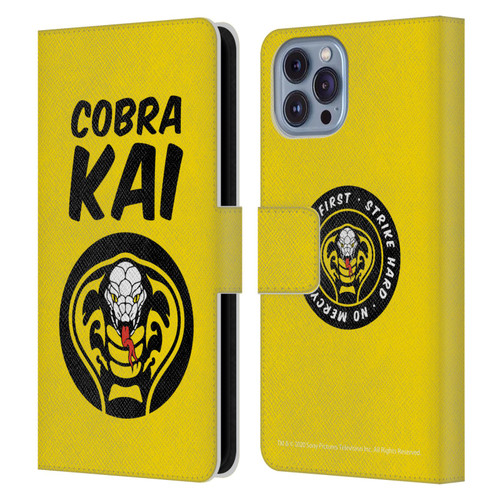 Cobra Kai Composed Art Logo 2 Leather Book Wallet Case Cover For Apple iPhone 14