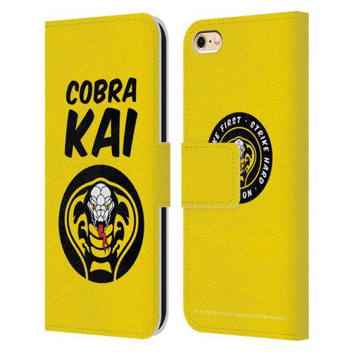 Cobra Kai Composed Art Logo 2 Leather Book Wallet Case Cover For Apple iPhone 6 / iPhone 6s
