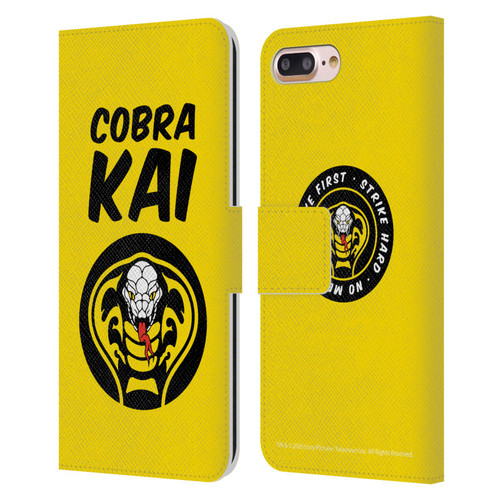 Cobra Kai Composed Art Logo 2 Leather Book Wallet Case Cover For Apple iPhone 7 Plus / iPhone 8 Plus