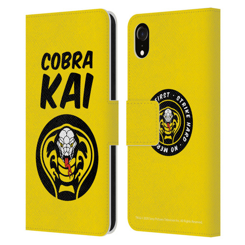 Cobra Kai Composed Art Logo 2 Leather Book Wallet Case Cover For Apple iPhone XR