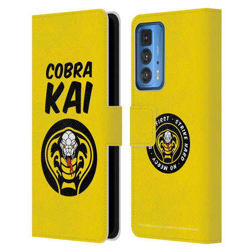 Cobra Kai Composed Art Logo 2 Leather Book Wallet Case Cover For Motorola Edge 20 Pro