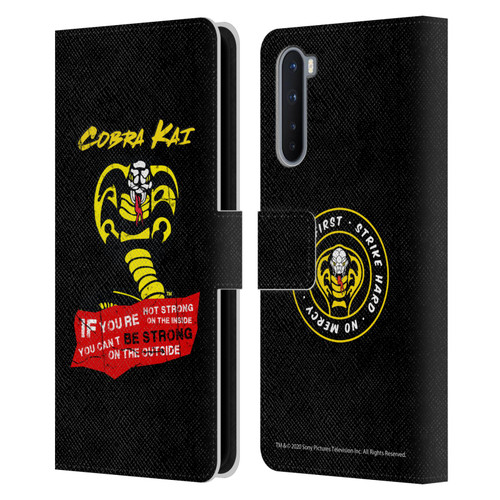 Cobra Kai Composed Art Be Strong Logo Leather Book Wallet Case Cover For OnePlus Nord 5G
