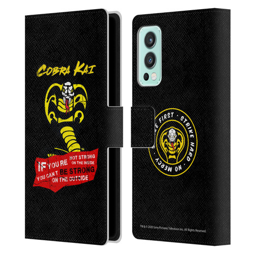 Cobra Kai Composed Art Be Strong Logo Leather Book Wallet Case Cover For OnePlus Nord 2 5G