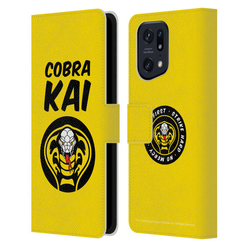 Cobra Kai Composed Art Logo 2 Leather Book Wallet Case Cover For OPPO Find X5 Pro