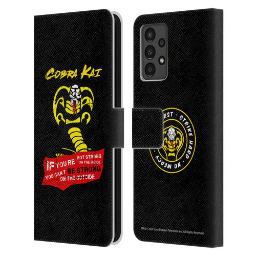 Cobra Kai Composed Art Be Strong Logo Leather Book Wallet Case Cover For Samsung Galaxy A13 (2022)