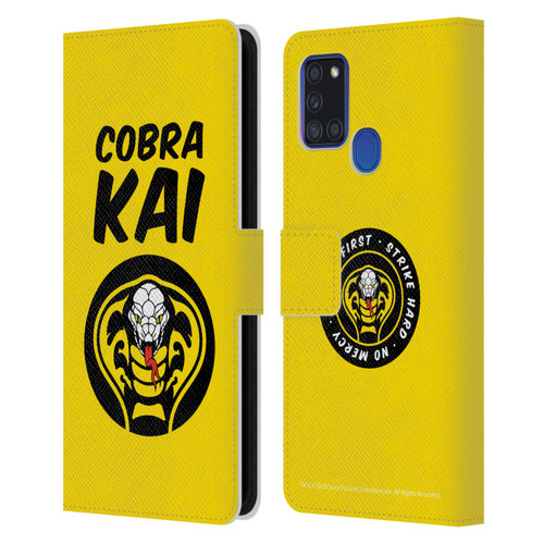 Cobra Kai Composed Art Logo 2 Leather Book Wallet Case Cover For Samsung Galaxy A21s (2020)
