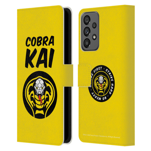 Cobra Kai Composed Art Logo 2 Leather Book Wallet Case Cover For Samsung Galaxy A73 5G (2022)