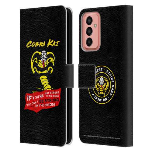 Cobra Kai Composed Art Be Strong Logo Leather Book Wallet Case Cover For Samsung Galaxy M13 (2022)